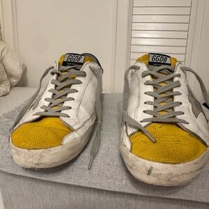 GGDB Yellow and White Casual Sneakers